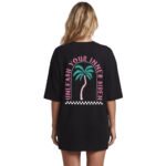 T-Shirt Palm Oversized Black ρούχο της Zebras & Libras – εικόνα 2