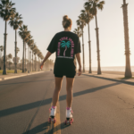 T-Shirt Palm Oversized Black ρούχο της Zebras & Libras – εικόνα 4