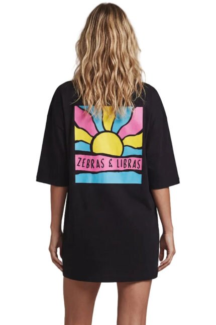 T-shirt Sun Oversized Black ρούχο της Zebras & Libras – εικόνα 2