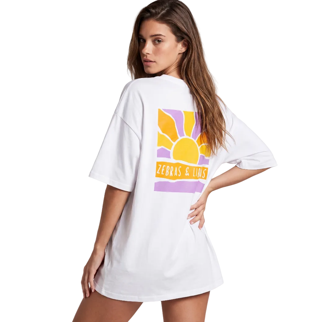 zebras-libras-t-shirt-sun-oversized-white T-shirt Sun Oversized White ρούχο της Zebras & Libras