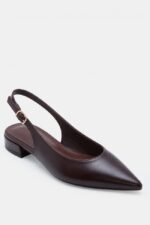 Γυναικείες γόβες Γοβάκια Slingback Μυτερά – Καφέ Σκούρο LUIGI – εικόνα 3
