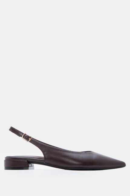 Γυναικείες γόβες Γοβάκια Slingback Μυτερά – Καφέ Σκούρο LUIGI