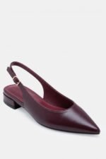 Γυναικείες γόβες Γοβάκια Slingback Μυτερά – Μπορντό LUIGI – εικόνα 3