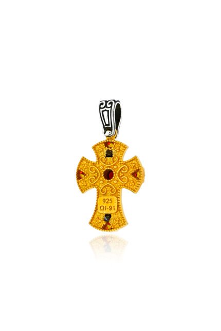 Γυναικείος Σταυρός Anastasios Creations από Ασήμι 925 με Πέτρες Ζιργκόν NstNastasia – εικόνα 2