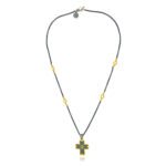 Γυναικείος Σταυρός Anastasios Creations με Αλυσίδα από Ασήμι 925 και Πέτρες Ζιργκόν NstNastasia