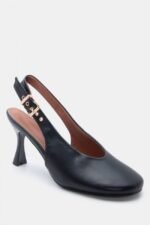 Γυναικεία slingback Γόβες Slingback με Τόκα – Μαύρο LUIGI – εικόνα 3