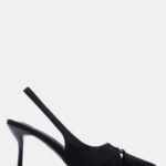 Γυναικεία slingback Γόβες Μυτερές Slingback με Μεταλλική Λεπτομέρεια – Μαύρο LUIGI
