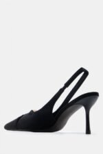 Γυναικεία slingback Γόβες Μυτερές Slingback με Μεταλλική Λεπτομέρεια – Μαύρο LUIGI – εικόνα 4