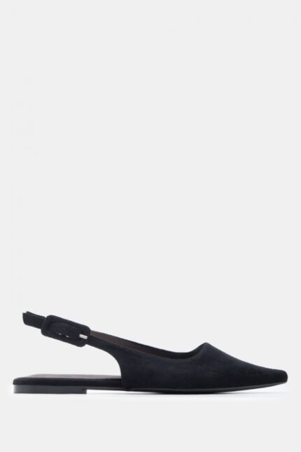Γυναικεία slingback Γόβες Μυτερές Slingback με Τόκα – Μαύρο LUIGI – εικόνα 2