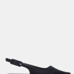 Γυναικεία slingback Γόβες Μυτερές Slingback με Τόκα – Μαύρο LUIGI