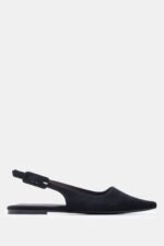 Γυναικεία slingback Γόβες Μυτερές Slingback με Τόκα – Μαύρο LUIGI