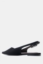 Γυναικεία slingback Γόβες Μυτερές Slingback με Τόκα – Μαύρο LUIGI – εικόνα 4