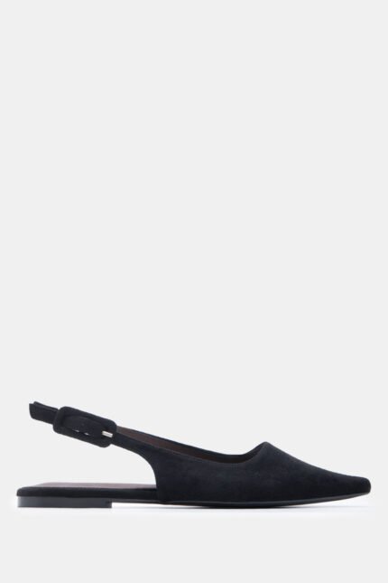 Γυναικεία slingback Γόβες Μυτερές Slingback με Τόκα – Μαύρο LUIGI