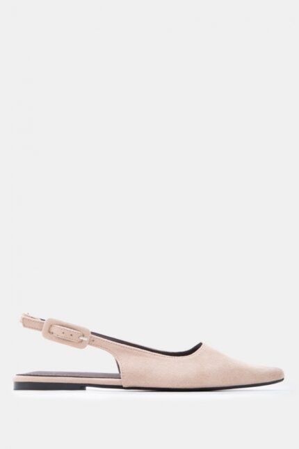 Γυναικεία slingback Γόβες Μυτερές Slingback με Τόκα – Μπεζ-Σκούρο LUIGI – εικόνα 2