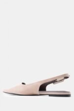 Γυναικεία slingback Γόβες Μυτερές Slingback με Τόκα – Μπεζ-Σκούρο LUIGI – εικόνα 4