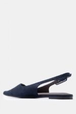 Γυναικεία slingback Γόβες Μυτερές Slingback με Τόκα – Μπλε Σκούρο LUIGI – εικόνα 4