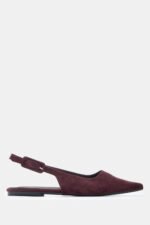 Γυναικεία slingback Γόβες Μυτερές Slingback με Τόκα – Μπορντό LUIGI