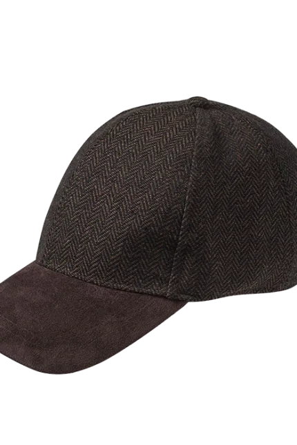 Ανδρικό καπέλο Ηerringbone Τζόκεϊ | Karfil Hats Brown Capelo