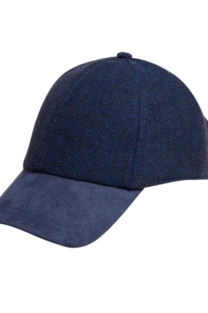 Ανδρικό καπέλο Ηerringbone Τζόκεϊ | Karfil Hats Navy Capelo