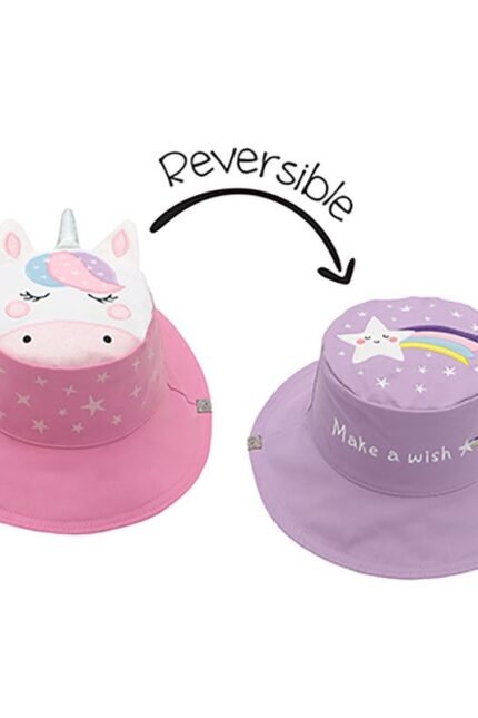 Παιδικό καπέλο Καπέλο Διπλής Όψης UPF 50 Unicorn/Star (Cotton) Pink Capelo