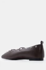 Γυναικεία παπούτσια Μπαλαρίνες Lace Up – Καφέ LUIGI – εικόνα 4