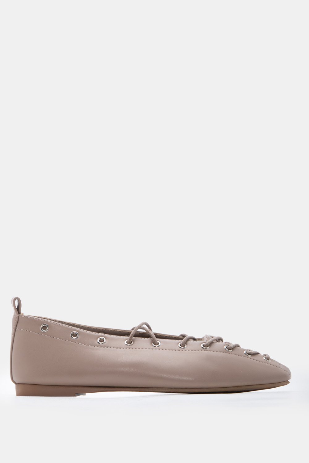 Μπαλαρίνες-Lace-Up-Μπεζ-Σκούρο Γυναικεία παπούτσια Μπαλαρίνες Lace Up – Μπεζ-Σκούρο LUIGI