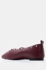Γυναικεία παπούτσια Μπαλαρίνες Lace Up – Μπορντό LUIGI – εικόνα 4