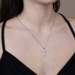 Σταυρός Βάπτισης Diamond Jools για Κορίτσι από Λευκό Χρυσό Κ18 με Διαμάντια DC067 NstNastasia – εικόνα 2