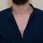 Σταυρός Βάπτισης Σκέτος για Αγόρι Λευκό Χρυσό Κ14 NstNastasia – εικόνα 2