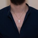 Σταυρός Βάπτισης για Αγόρι Σκέτος Κίτρινο και Λευκό Χρυσό Κ14 NstNastasia – εικόνα 2