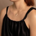 Σταυρός Βάπτισης με Αλυσίδα για Κορίτσι από Κίτρινο Χρυσό Κ14 και Πέτρες Ζιργκόν NstNastasia – εικόνα 2