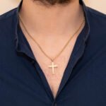 Σταυρός Βάπτισης για Αγόρι Σκέτος από Κίτρινο Χρυσό 18 Καρατίων NstNastasia – εικόνα 2