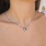 Σταυρός Γυναικείος mini Λευκό Χρυσό 14 Καρατίων Κ14 NstNastasia – εικόνα 2