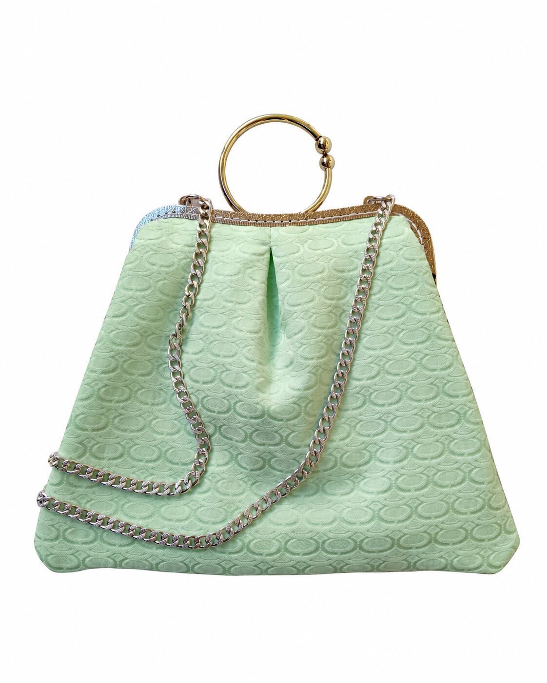 TSANTA CLUTCH MENTA 1 4.5 Τσάντα γυναικεία χειροποίητη σε στυλ vintage