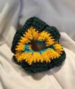 Golden Holly — Green & Gold Christmas Scrunchie