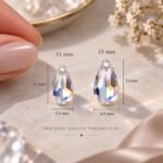 two sizes Preciosa original drop pendant crystal ab