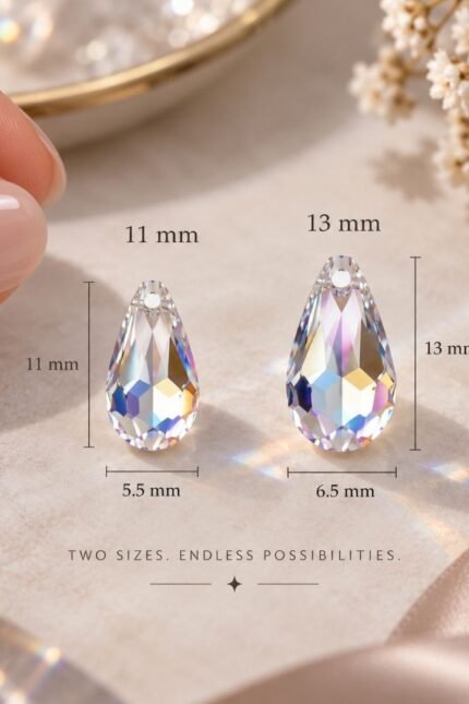 two sizes Preciosa original drop pendant crystal ab