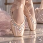 Preciosa crystals on ballet shoes