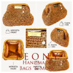 Peony Χειροποίητη Πλεκτή Τσάντα Clutch – Χρυσή & Χάλκινη Λάμψη - Image 4