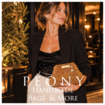 Peony Χειροποίητη Πλεκτή Τσάντα Clutch – Χρυσή & Χάλκινη Λάμψη - Image 3
