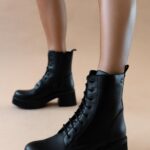 Γυναικεία παπούτσια RAGAZZA Δερμάτινα Αρβυλάκια με χοντρό τακούνι – 589 – Μαύρο The Fashion Project