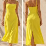 Sewing Box Lemon Midi Φόρεμα