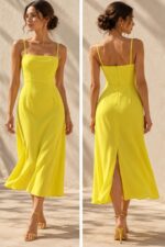 Sewing Box Lemon Midi Φόρεμα
