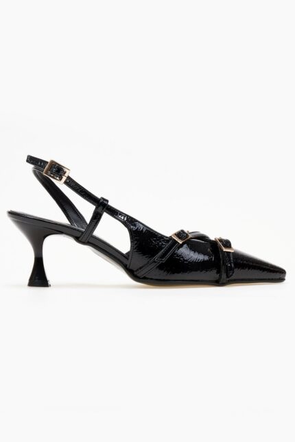 Γυναικεία slingback TFP Λουστρίνι γόβες slingback – 400 – Μαύρο The Fashion Project