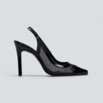 Γυναικεία slingback TFP Γόβες slingback με λεπτομέρεια καρδιά – 89600 – Μαύρο The Fashion Project