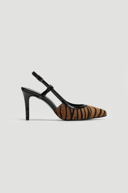 Γυναικεία slingback TFP Γόβες μυτερές slingback – 81361 (pony-animal print) – Zebra The Fashion Project