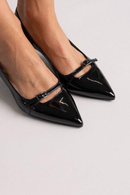 Γυναικεία slingback TFP Γόβες slingback με kitten heel – 520 – Black Patent The Fashion Project